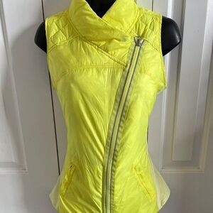 Lululemon Bright Yellow Asymmetrical Zip Vest